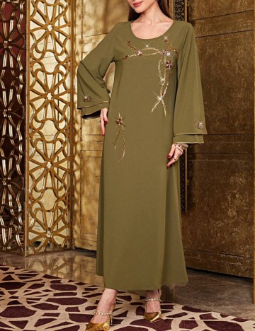 Rochie maxi Shein, kaki