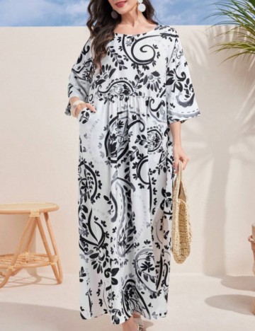 Rochie maxi Shein, mix culori