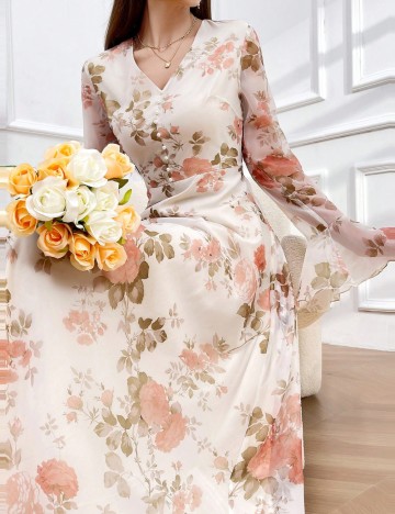 Rochie maxi Shein, mix culori