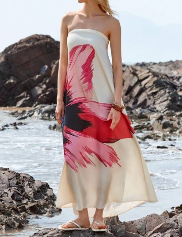 Rochie maxi Shein, mix culori