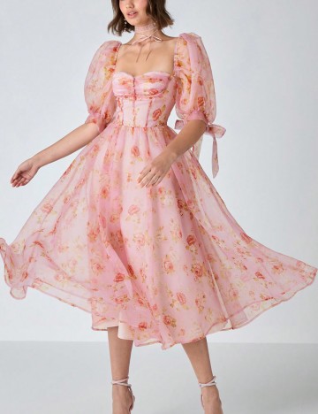 Rochie midi Shein, roz