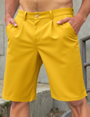 Pantaloni scurți MANFINITY by Shein, galben