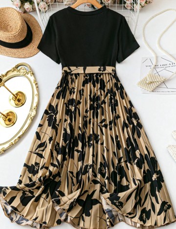 Rochie midi Shein Curve+, mix culori
