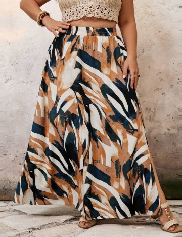 Fustă maxi Shein Curve+, mix culori