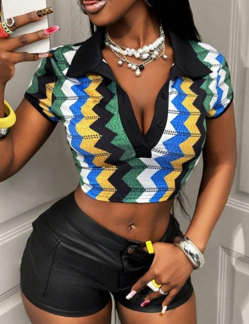 Top Shein, mix culori