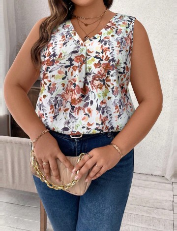 Cămașă cu mânecă scurtă Shein Curve+, mix culori