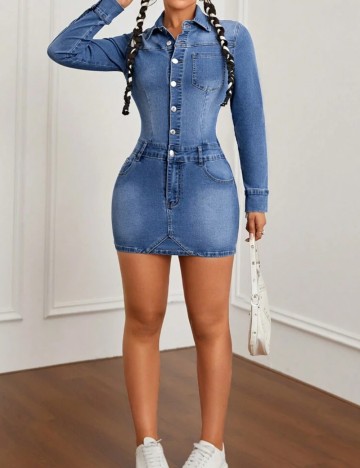Rochie de blugi Shein, albastru
