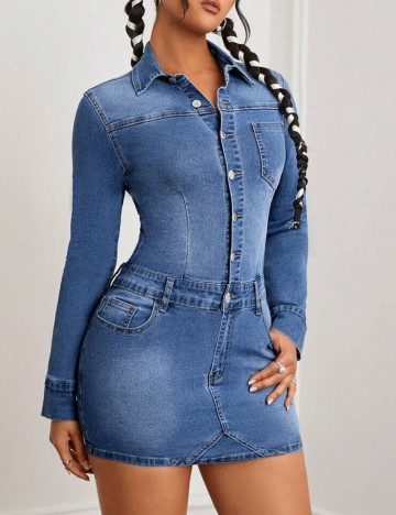 Rochie de blugi Shein, albastru