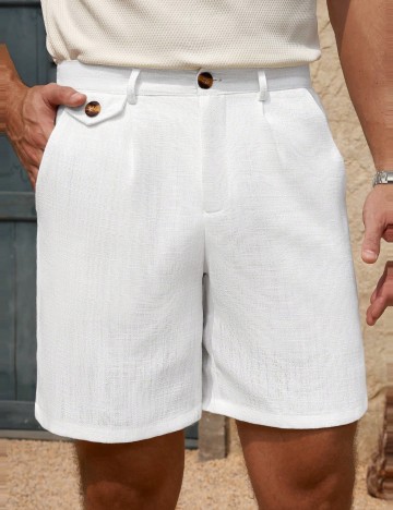 Pantaloni scurți MANFINITY by Shein, alb