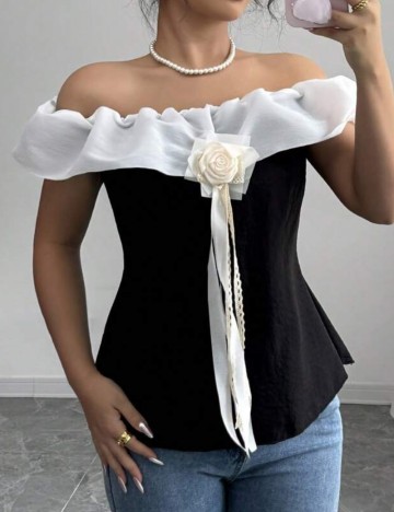 Top Shein, mix culori