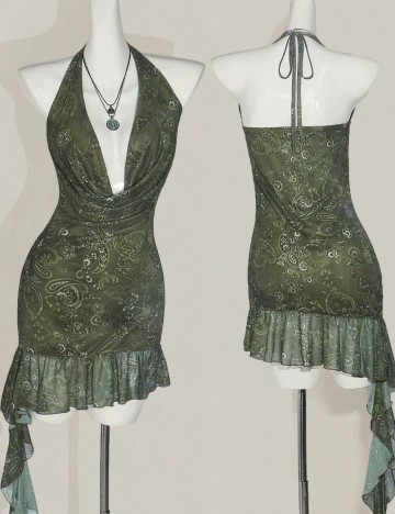 Rochie mini Shein, verde