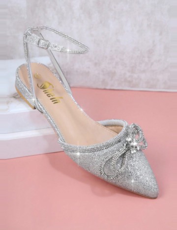Pantofi Shein, argintiu