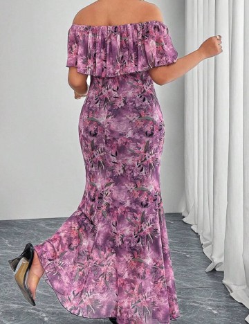 Rochie maxi Shein Curve+, mix culori