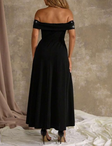 Rochie maxi Shein Curve+, negru
