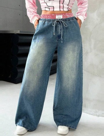 Jeans Shein Curve+, albastru