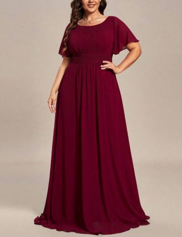 Rochie de ocazie Shein Curve+, vișiniu