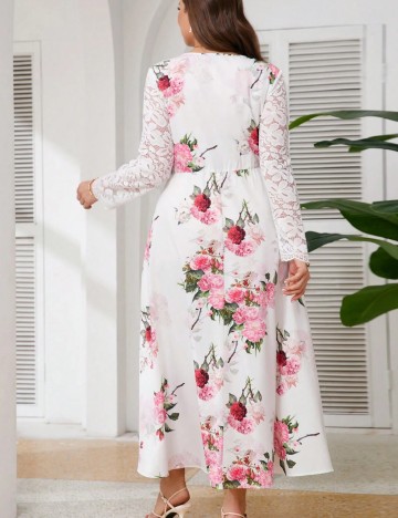 Rochie midi Shein Curve+, alb
