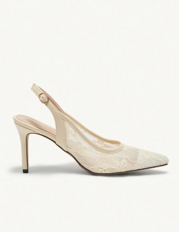 Pantofi CUCCOO by SHEIN, crem