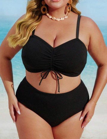 Costum de baie Shein Curve+, negru