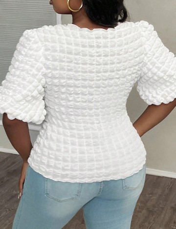 Tricou Shein Curve+, alb