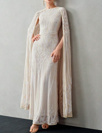 Rochie de ocazie MOTF by Shein, crem