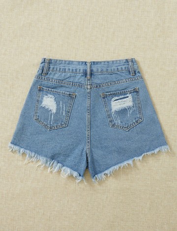 Pantaloni scurți de blugi Shein, albastru
