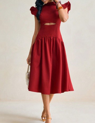 Rochie midi Shein, vișiniu