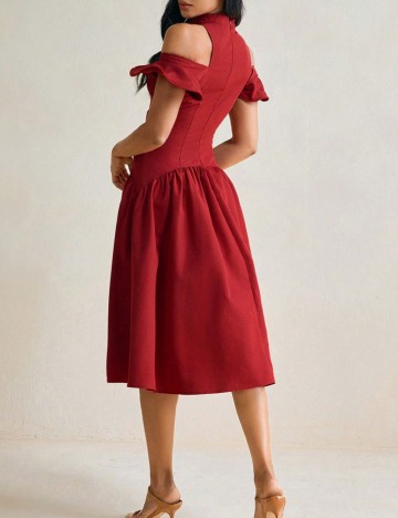 Rochie midi Shein, vișiniu