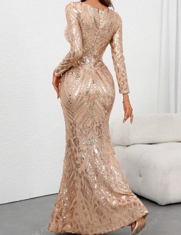 Rochie de ocazie Shein, bej