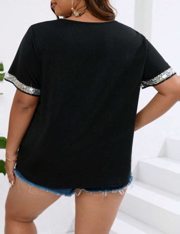 Tricou Shein Curve+, negru