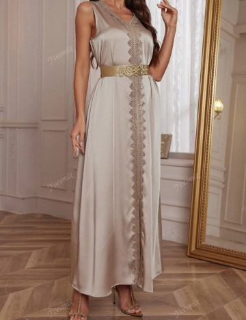 Set Rochie și Cardigan Shein, bej