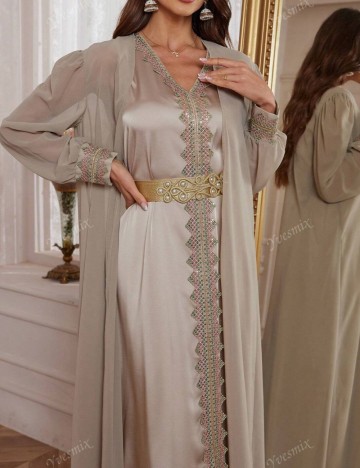Set Rochie și Cardigan Shein, bej