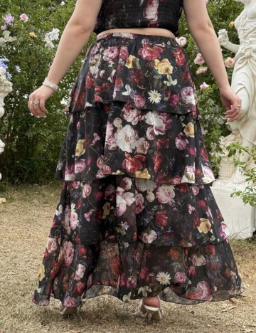 Fustă maxi Shein Curve+, mix culori