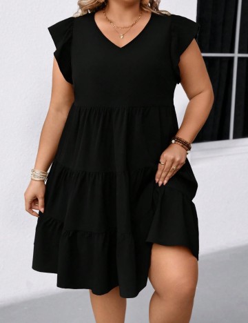 Rochie mini Shein Curve+, negru