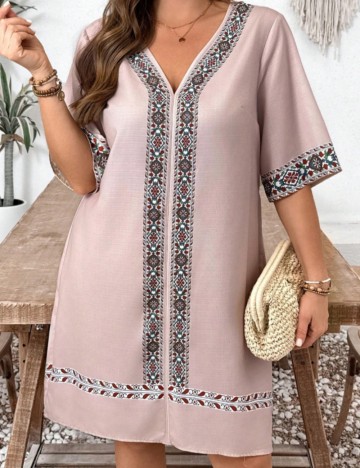 Rochie mini Shein Curve+, mix culori