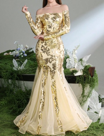 Rochie de ocazie Shein, crem