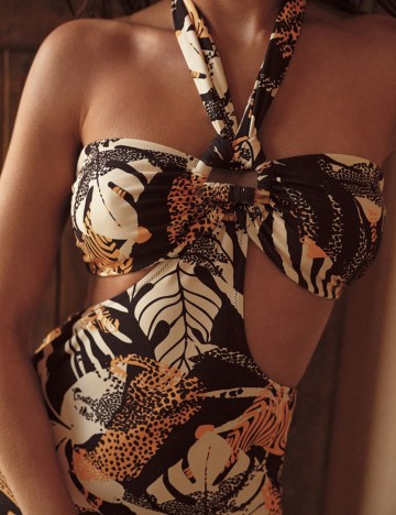 Set costum de baie și fustă MOTF by Shein, mix culori