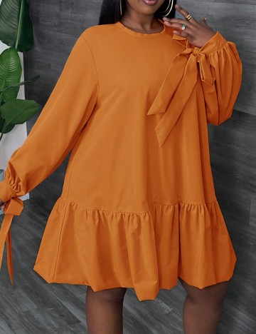 Rochie mini Shein Curve+, portocaliu