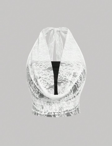 Top Shein Curve+, alb