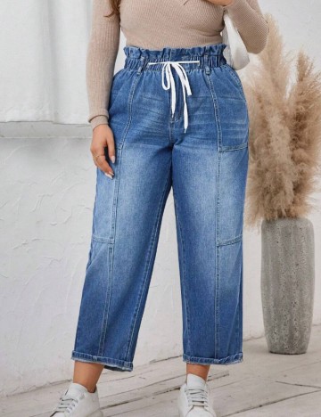 Jeans Shein Curve+, albastru