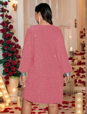 Rochie mini Shein Curve+, roz