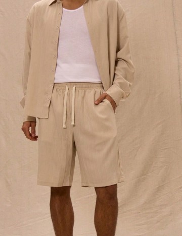 Pantaloni scurți MUSERO by Shein, bej