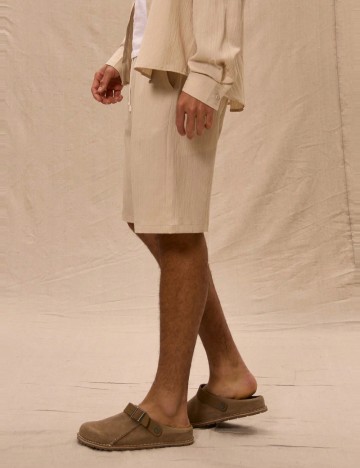 Pantaloni scurți MUSERO by Shein, bej
