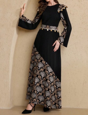Rochie maxi Shein, mix culori