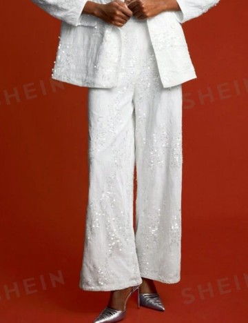 Pantaloni Shein, alb