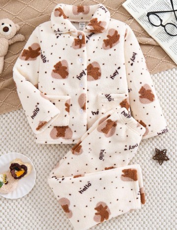 Compleu pijamale Shein, bej