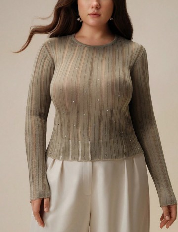 Bluză Shein Curve+, verde