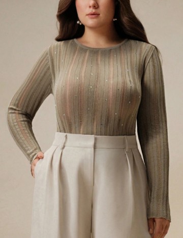 Bluză Shein Curve+, verde