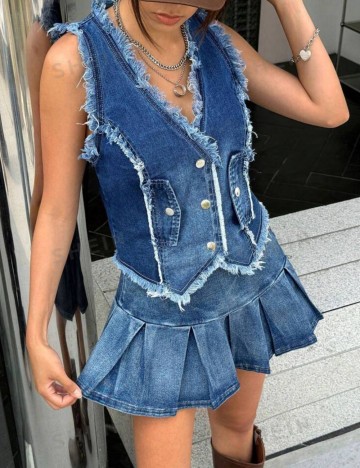 Top Shein, albastru