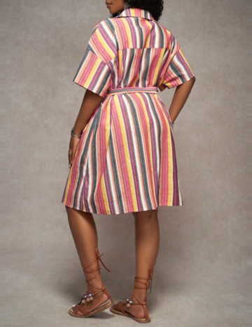Rochie mini Shein Curve+, mix culori